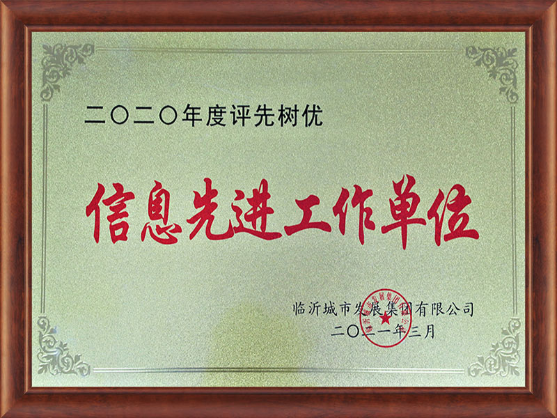 2020年度評先樹優(yōu)信息先進工作單位